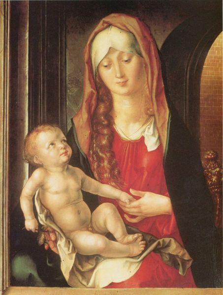 Albrecht Durer Maria mit Kind vor einem Torbogen oil painting image